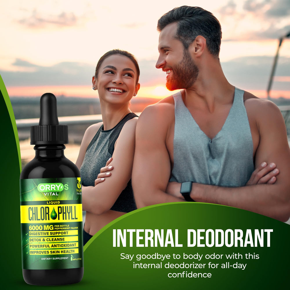 Orry's Vital ingredient panel shows spinach and algae powering formula