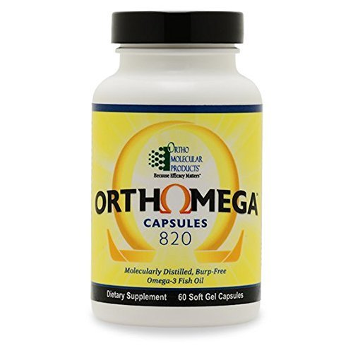 Orthomega 820 bottle with soft gels supports convenient omega-3 intake
