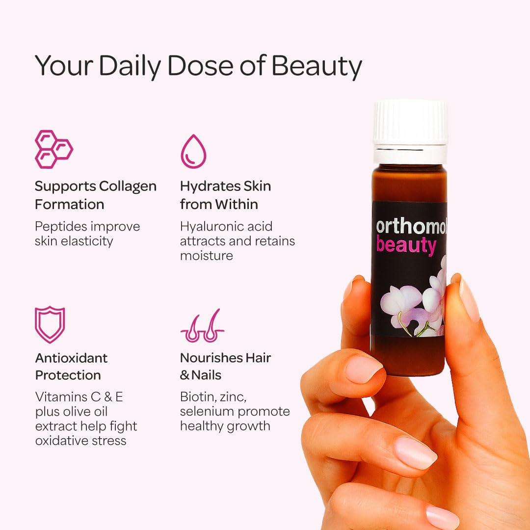 Orthomol Beauty Vial coenzyme Q10 highlight for energy-friendly skincare.
