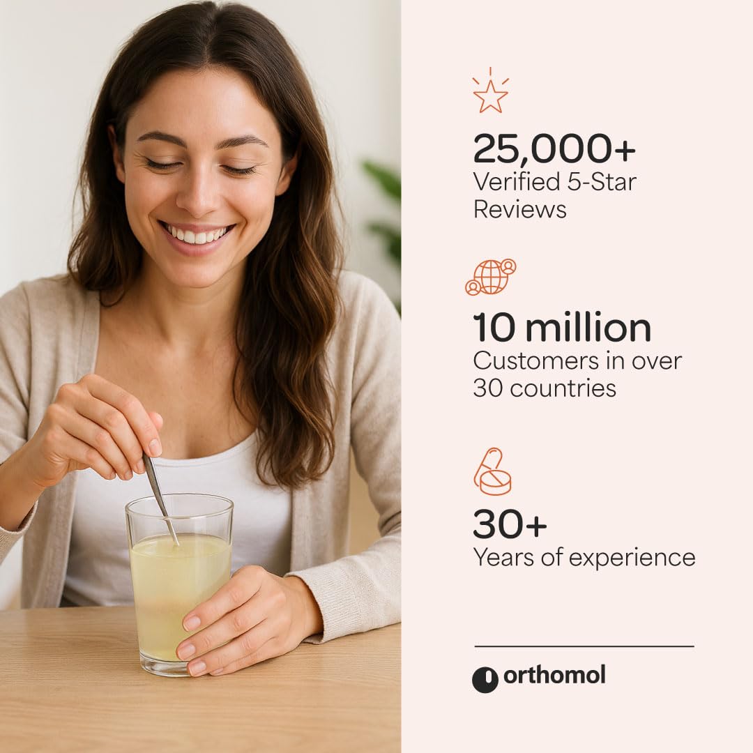 Orthomol Immun ingredients banner highlights vitamins and minerals