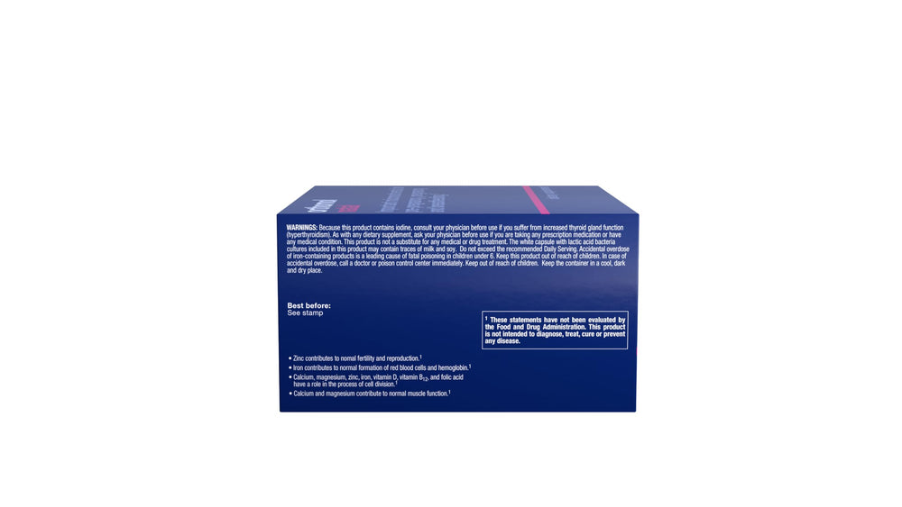 Orthomol Natal probiotic culture image indicating gut-friendly bacteria component.