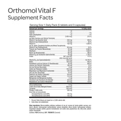 Orthomol Vital F tablets close-up showing micronutrients