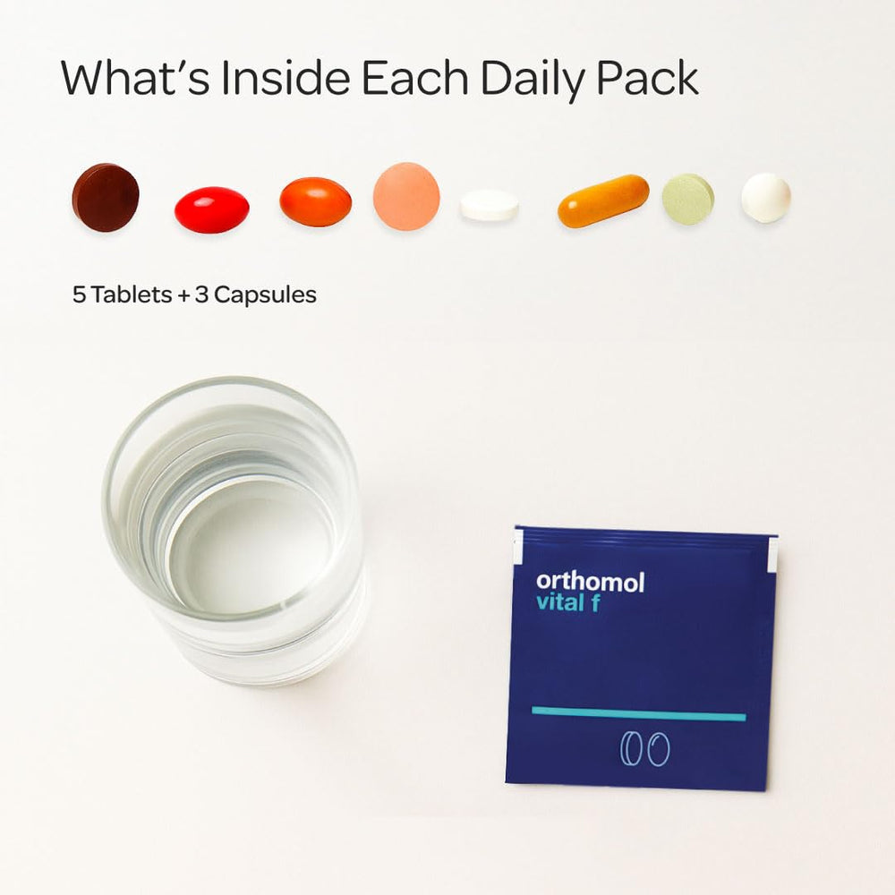 Orthomol Vital F women's formulation designed for daily vitality