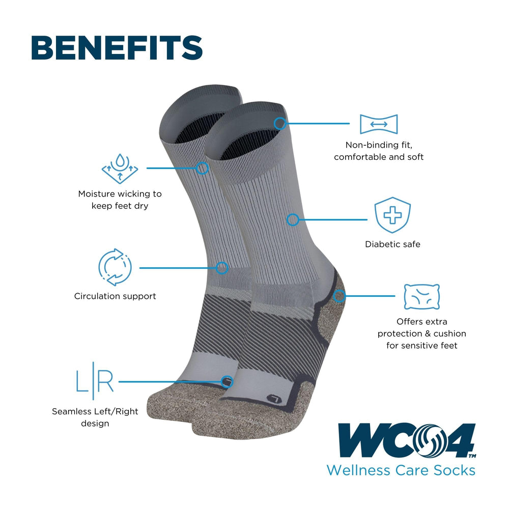 OrthoSleeve Diabetic Socks breathable moisture-wicking fabric keeps feet dry.