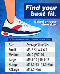 OrthoSleeve Diabetic Socks wide fit on foot for swelling relief and extra stretch.