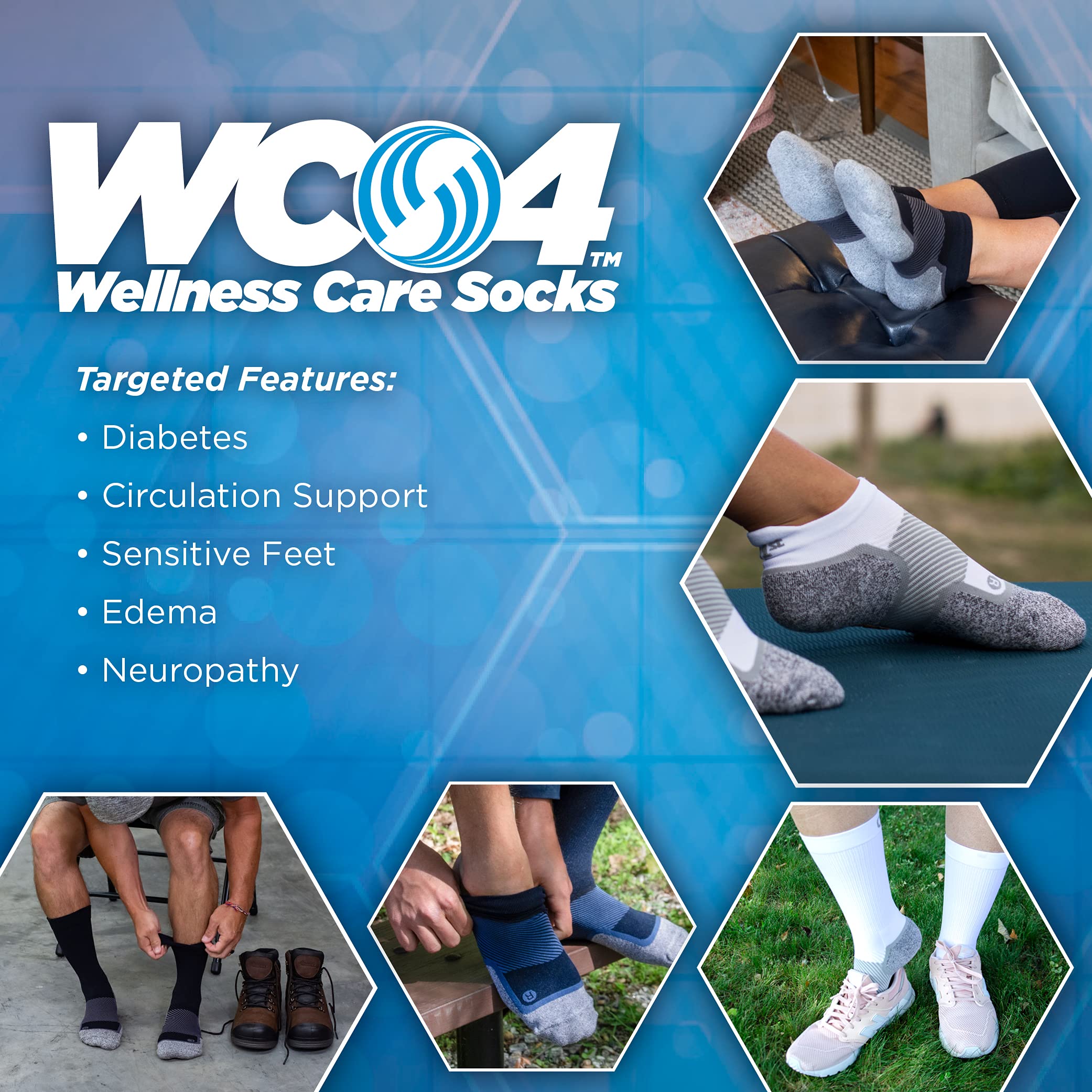 OrthoSleeve WC4 fabric close-up reveals bamboo-derived fibers and moisture-wicking performance.