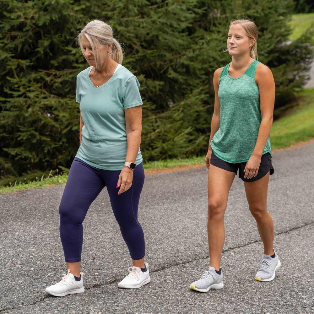 OrthoSleeve WC4 worn on foot demonstrates breathable comfort during daily activities.