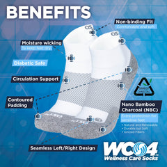 OrthoSleeve WC4 socks with toe and heel pockets for precise fit