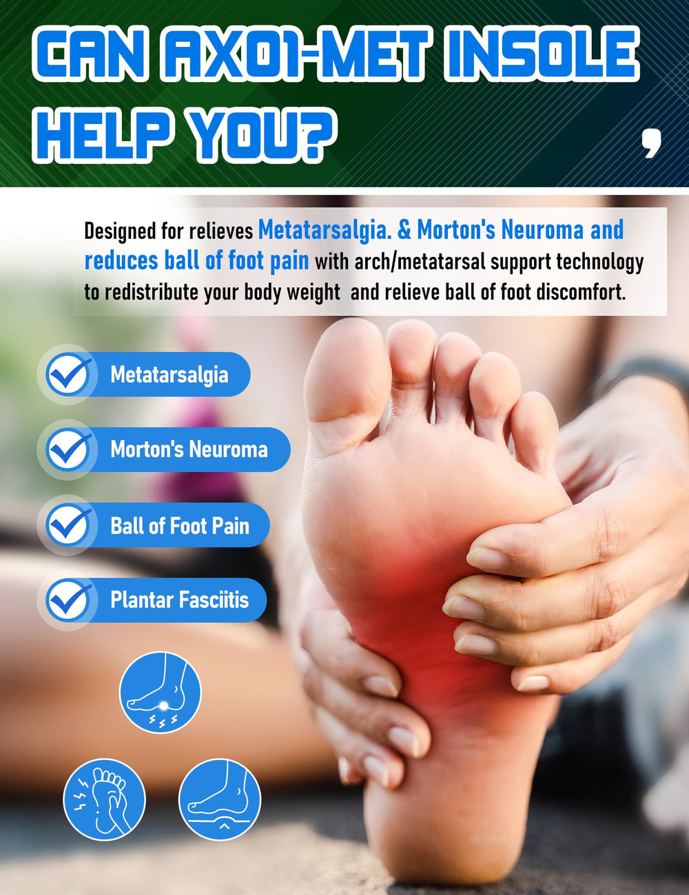 Orthostride arch-support insoles improving foot alignment during daily activity.