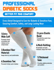 Orthostride non-binding loose-top socks improve circulation with breathable cuffs.