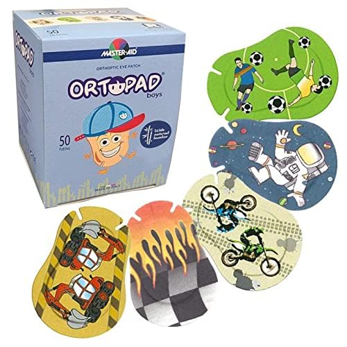 Ortopad Bamboo Boys Eye Patches Astronaut design keeps skin breathable during patching.