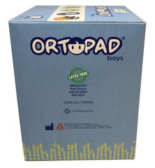 Ortopad Bamboo Boys Eye Patches Dirt Bikes design is hypoallergenic and gentle on skin.