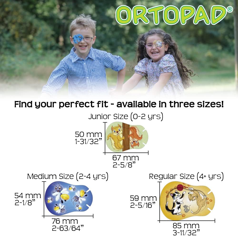Ortopad Bamboo Boys Eye Patches Excavator design provides soft, skin-friendly wear.