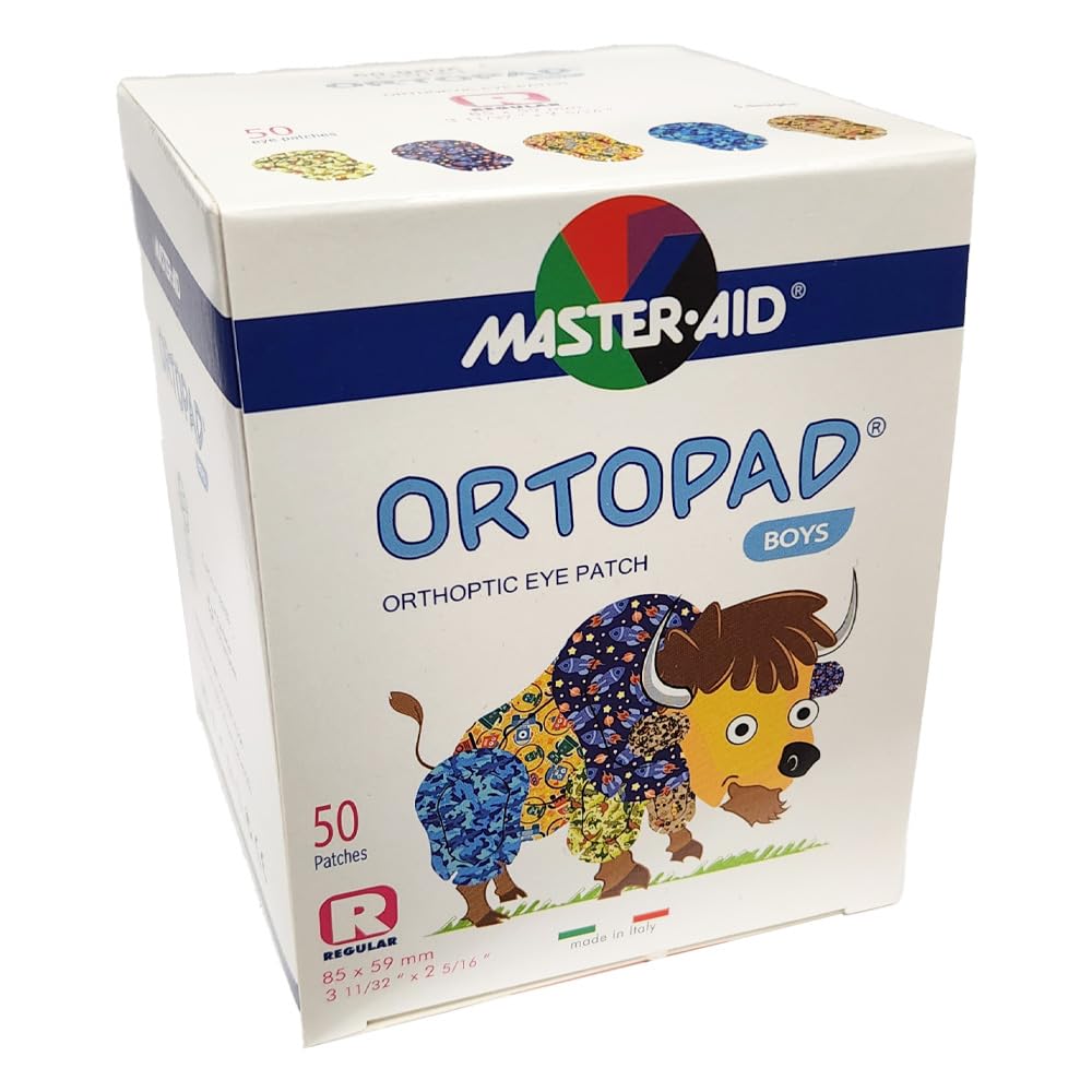 Close-up of Ortopad regular-size eye patch in soft bamboo material