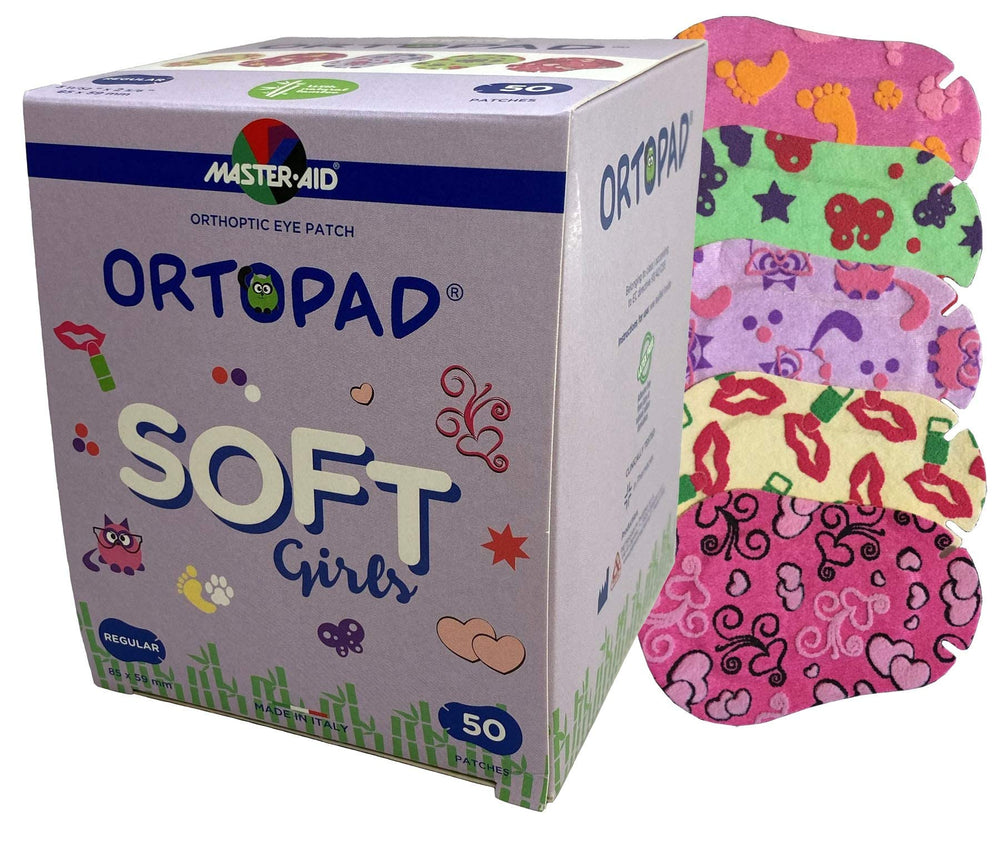 Ortopad eye patches made in Italy deliver comfortable, hypoallergenic wear.