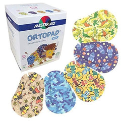 Ortopad patch close-up, showing soft bamboo fabric and hypoallergenic adhesive.