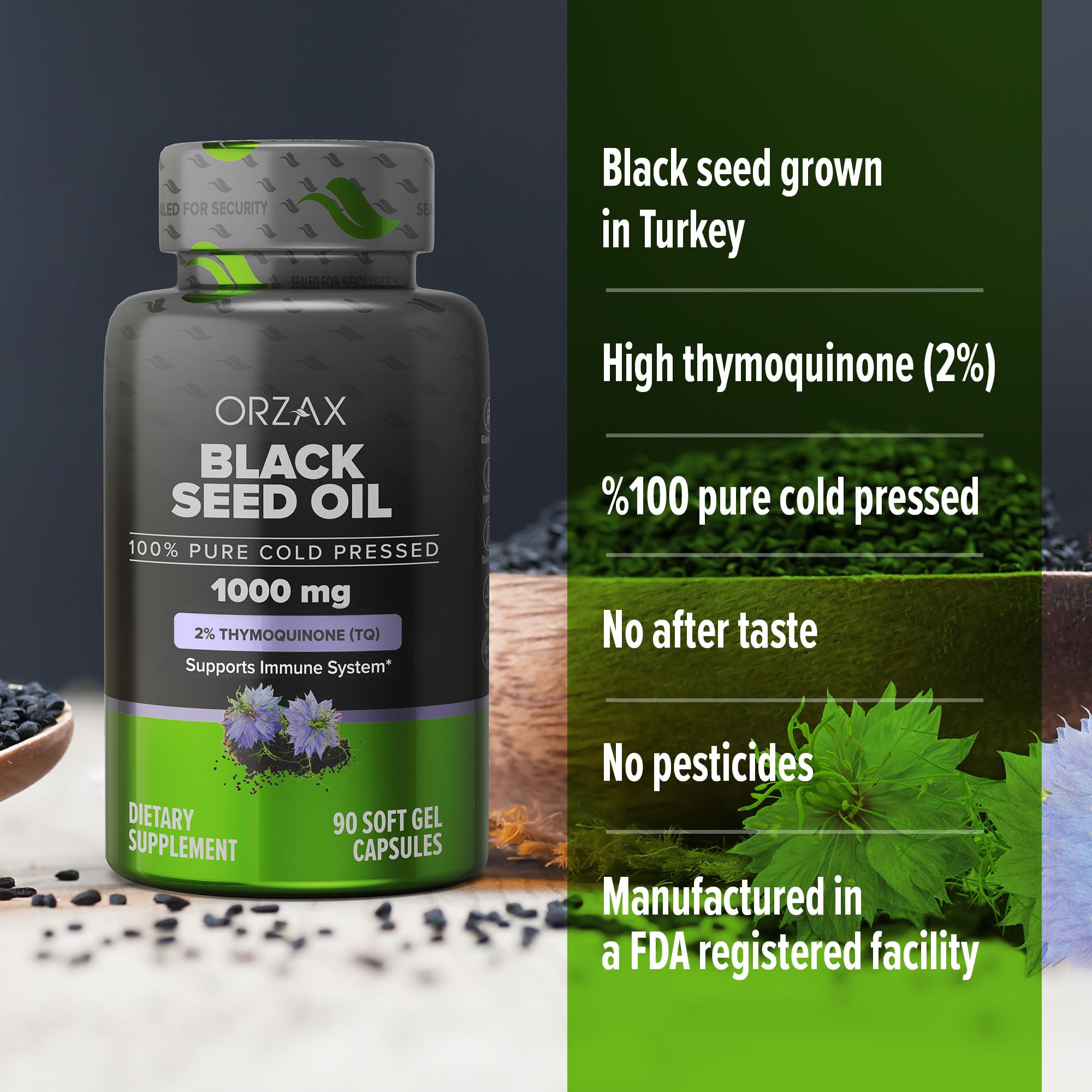 ORZAX label shows gluten-free and halal options.