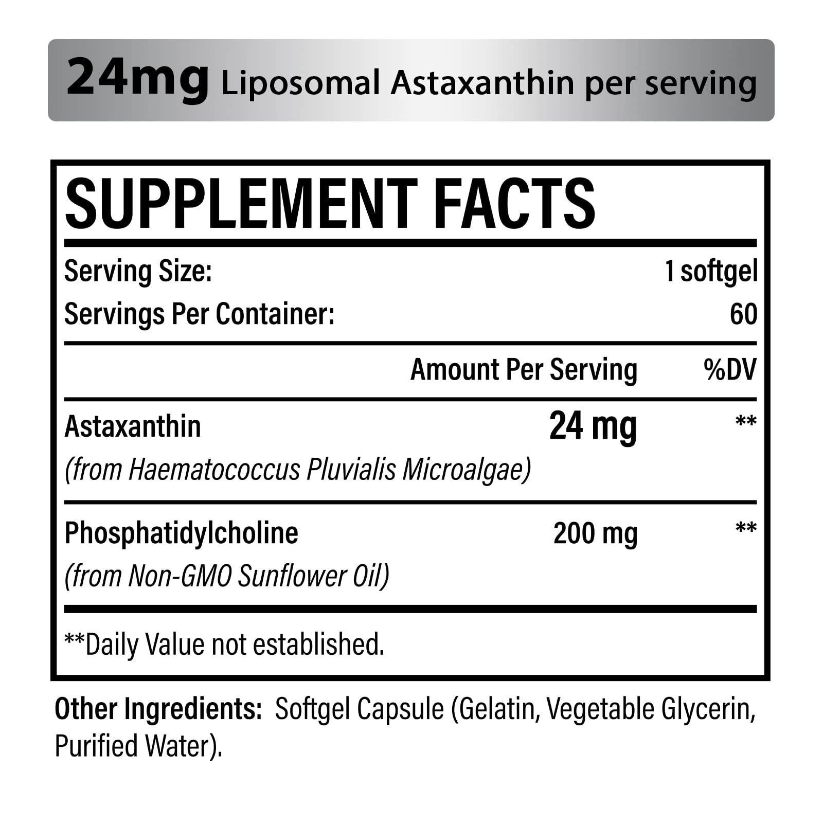 Osasuna ingredients panel highlighting premium microalgae Haematococcus pluvialis