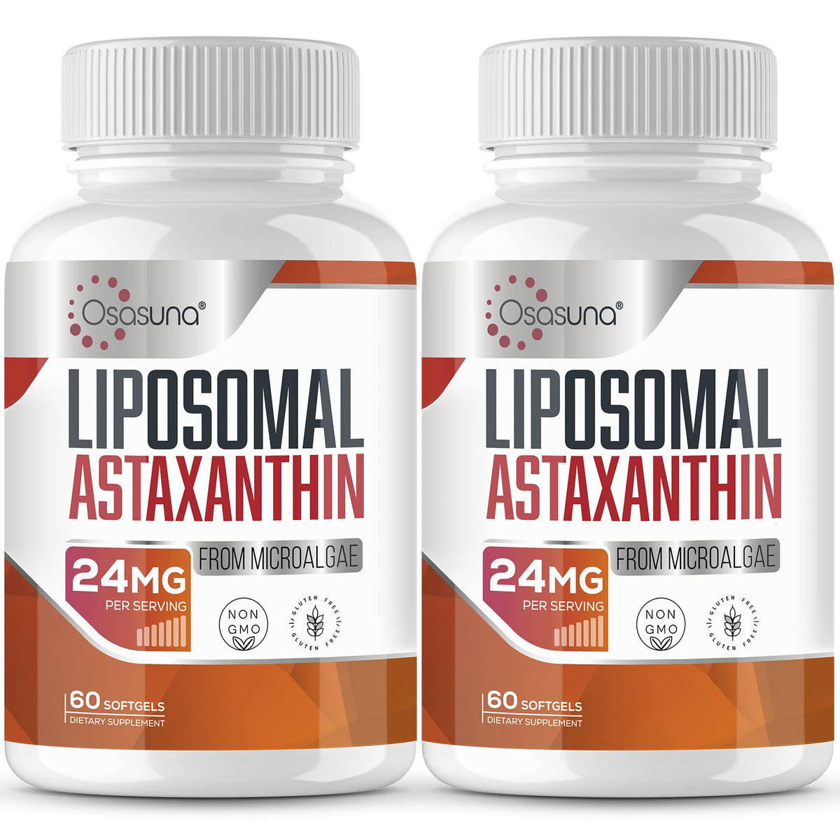 Osasuna Liposomal Astaxanthin bottle highlighting high-absorption antioxidant support