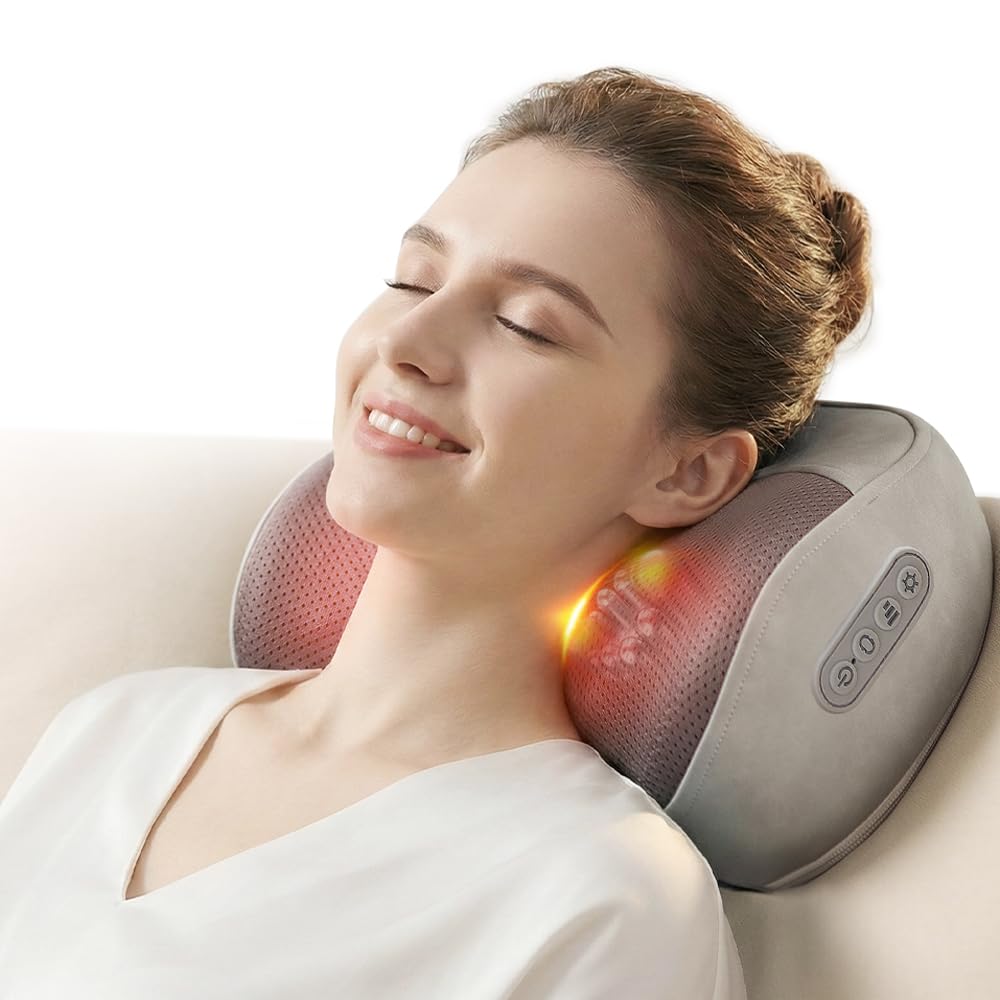 OSMING cordless back-neck massager for home use with heat