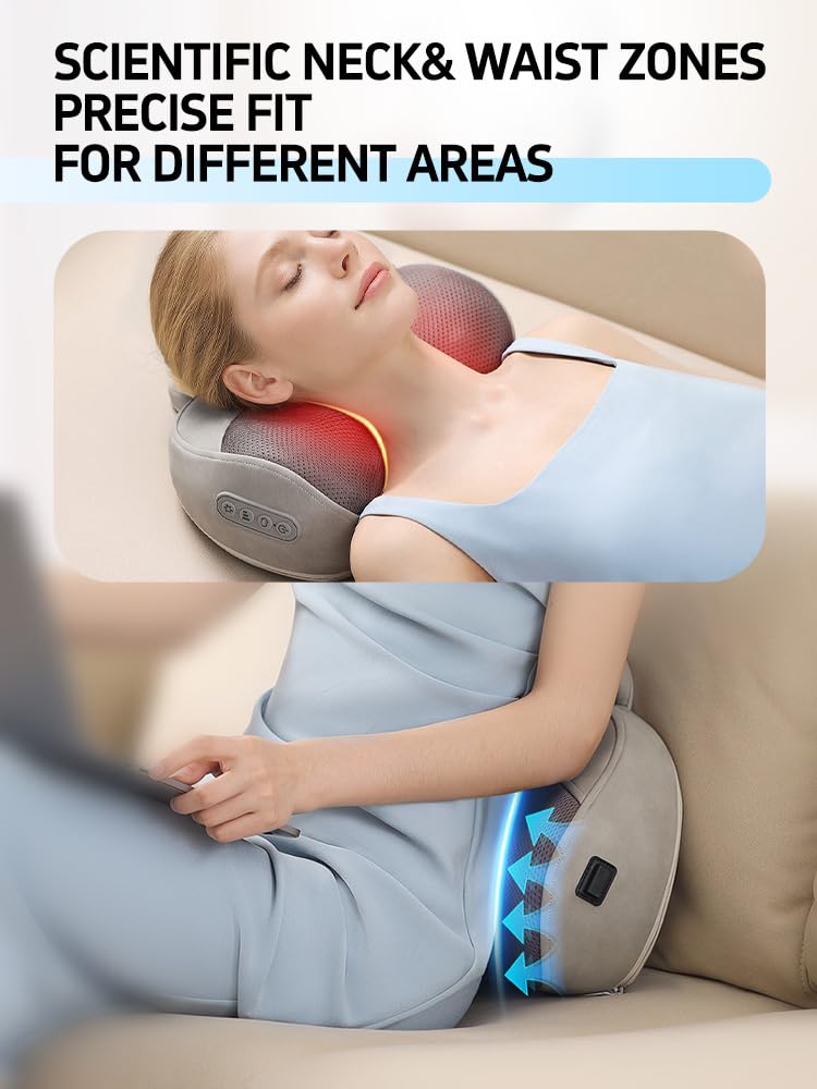 OSMING portable massager pillow ready for couch or bed use