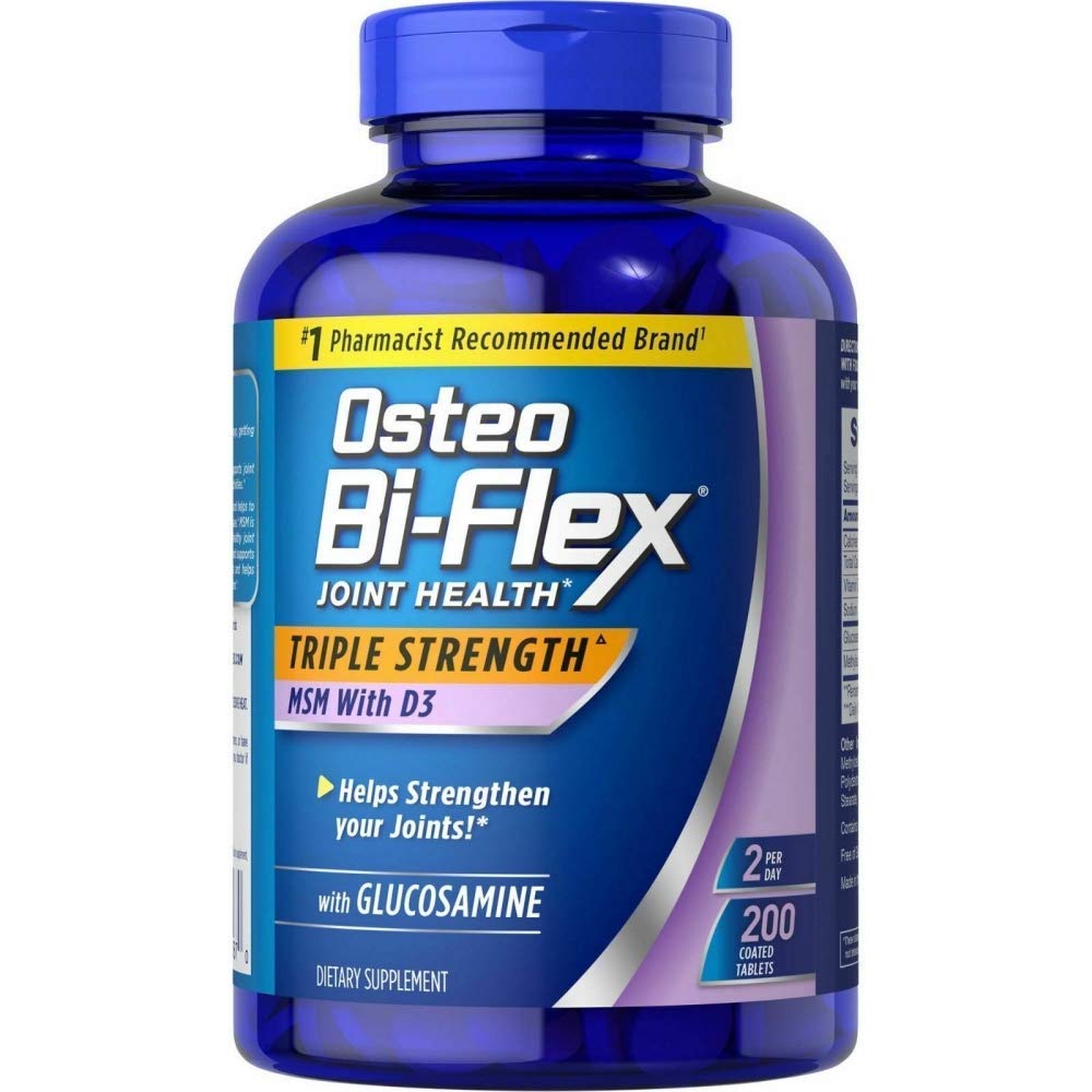 Osteo Bi glucosamine 1500mg with vitamin D 1000IU bottle for daily joint support
