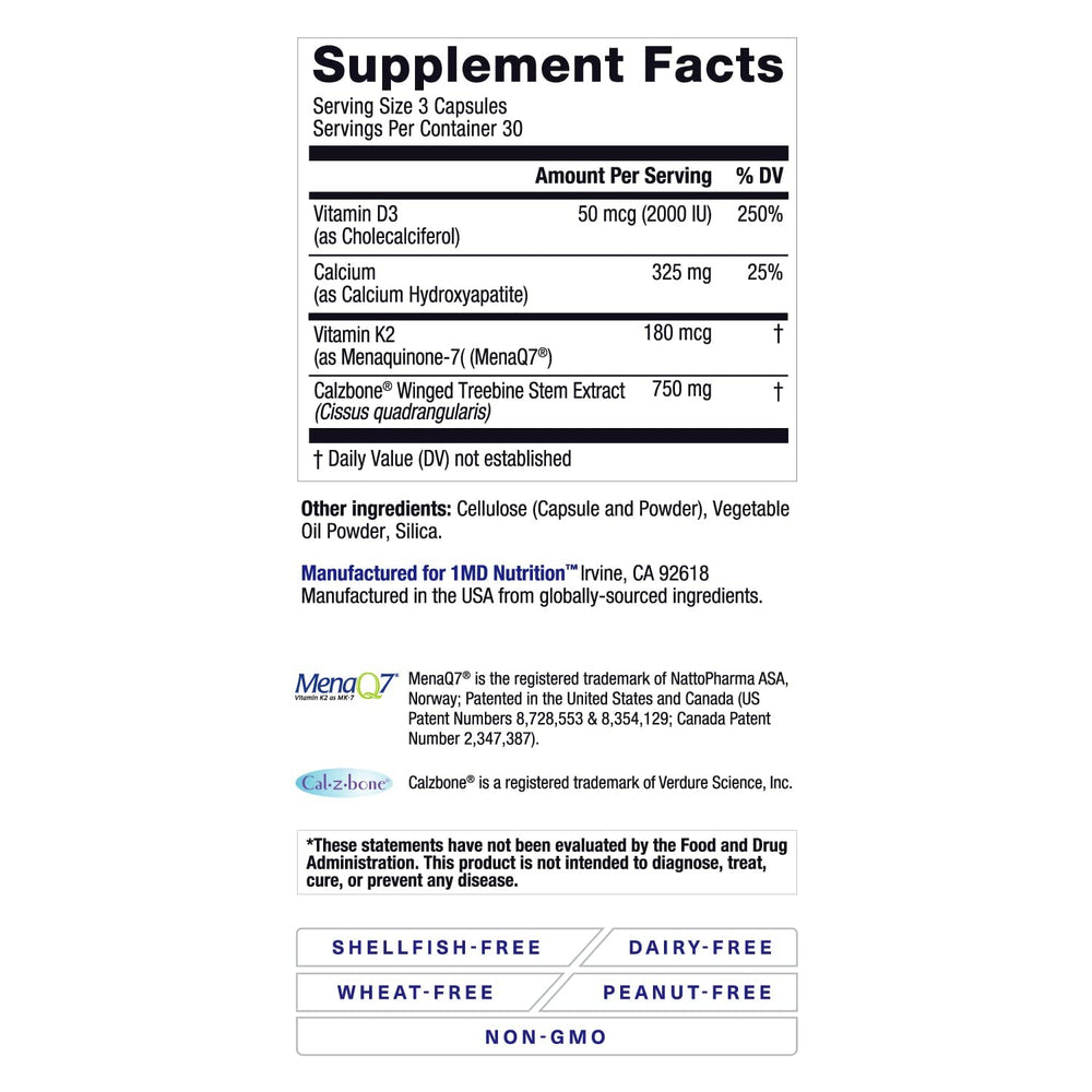 OsteoMD capsules close-up showing small, easy-to-swallow pills