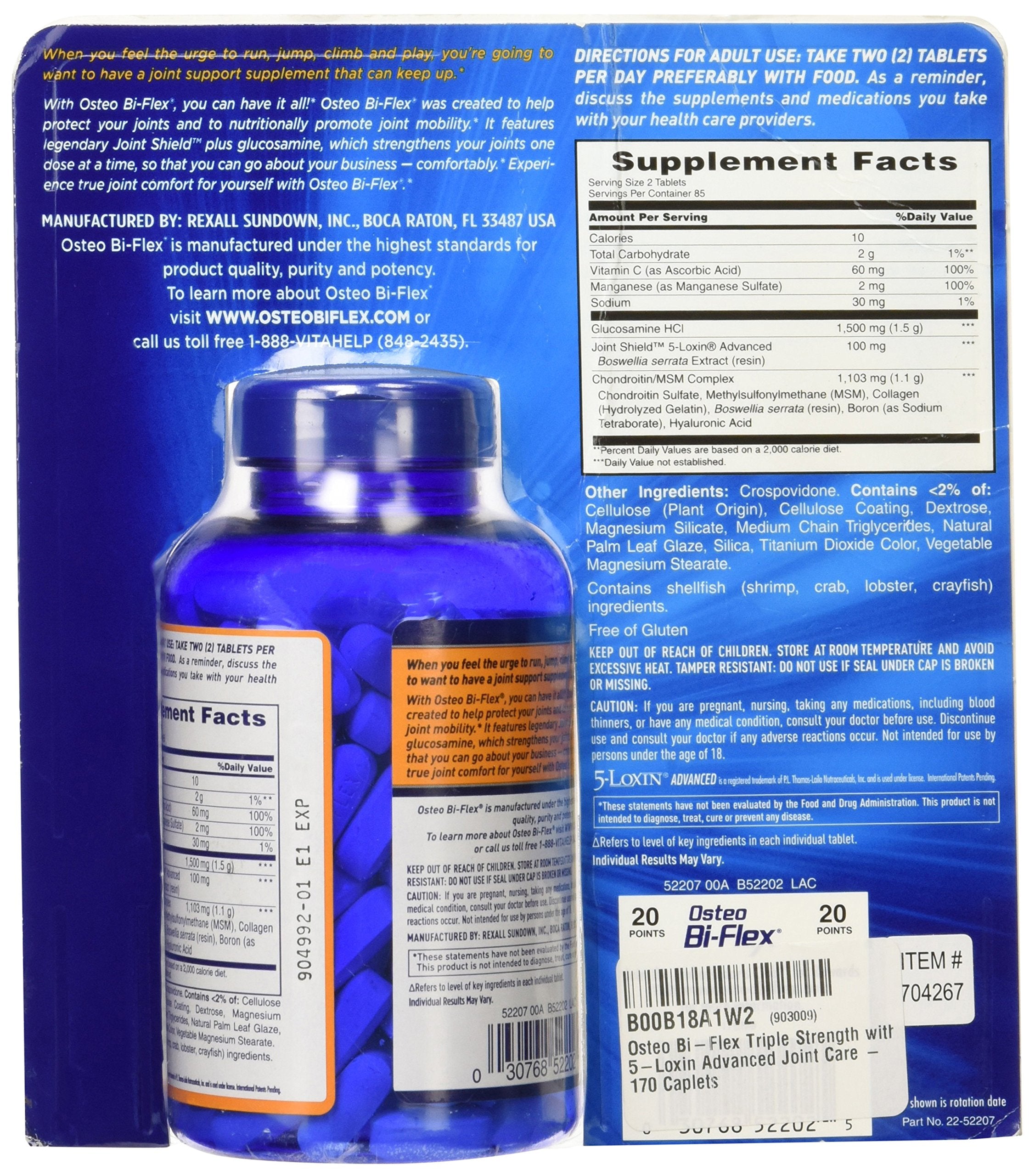 Osteo Bi-Flex Triple Strength joint shield blend for smoother movement.