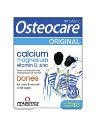Osteocare bottle front for daily bone support.