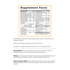 Close-up of Osteoprime Forte capsules emphasizing dairy-free gluten-free composition.