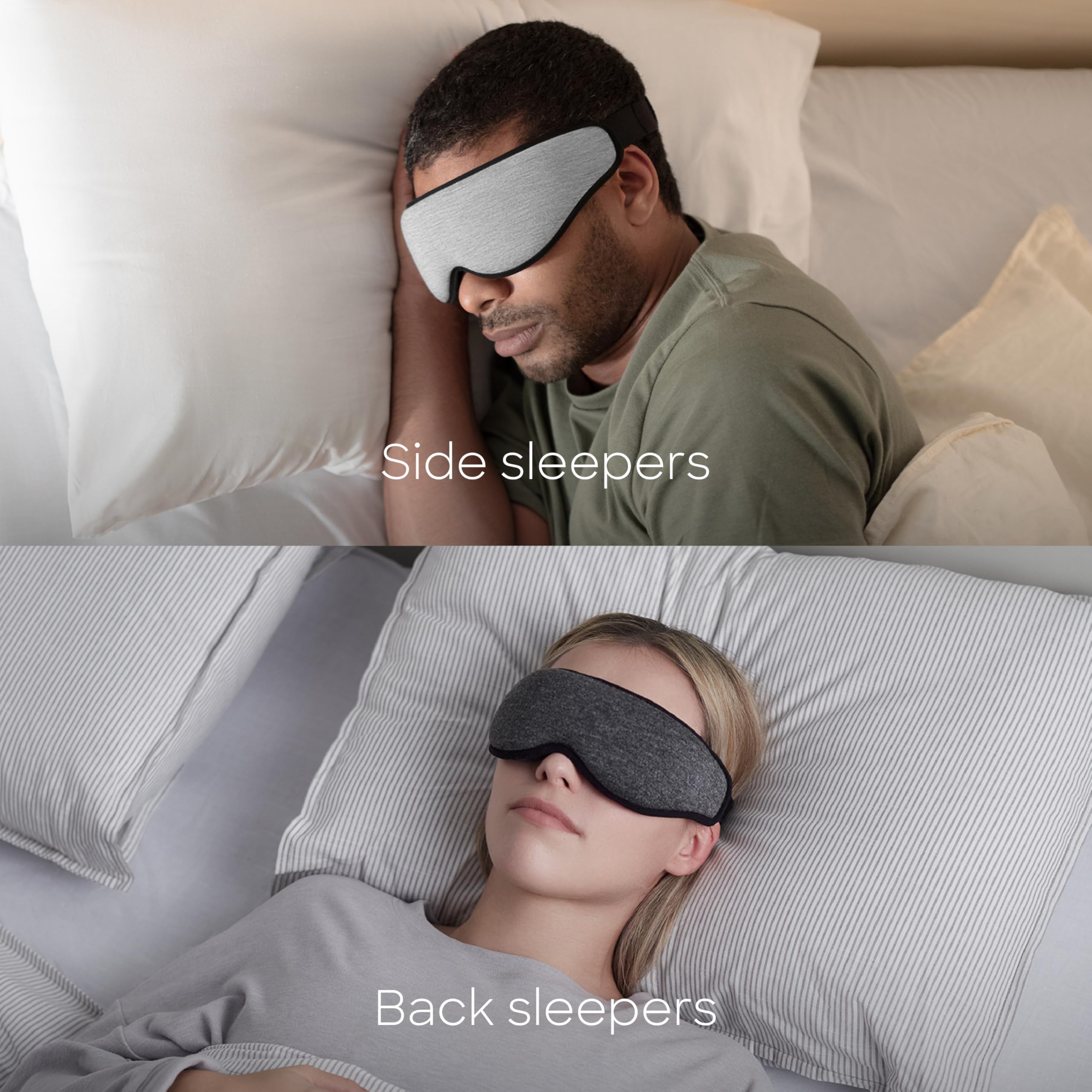 OSTRICH PILLOW eye mask features eyelash-friendly design with no pressure.