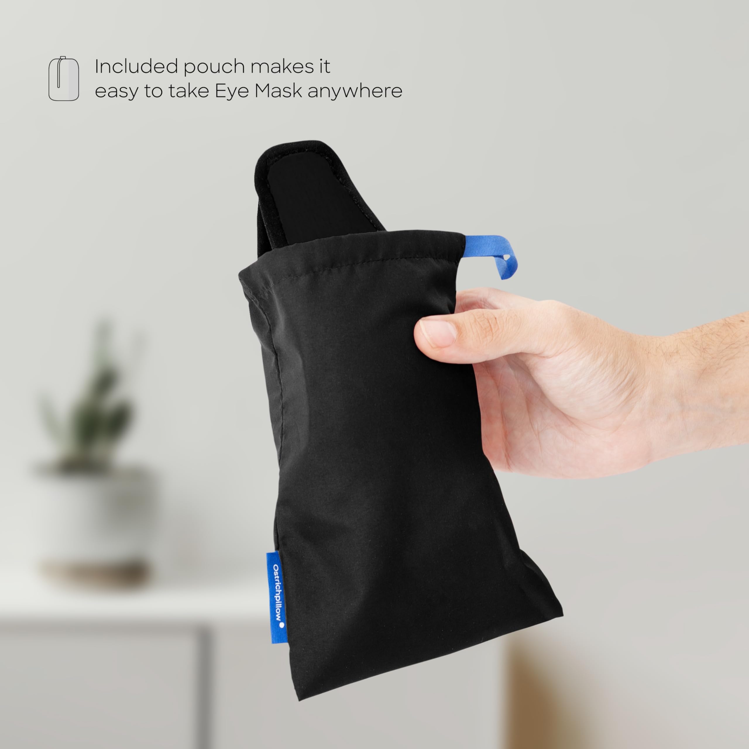 OSTRICH PILLOW eye mask is machine-washable for easy care.