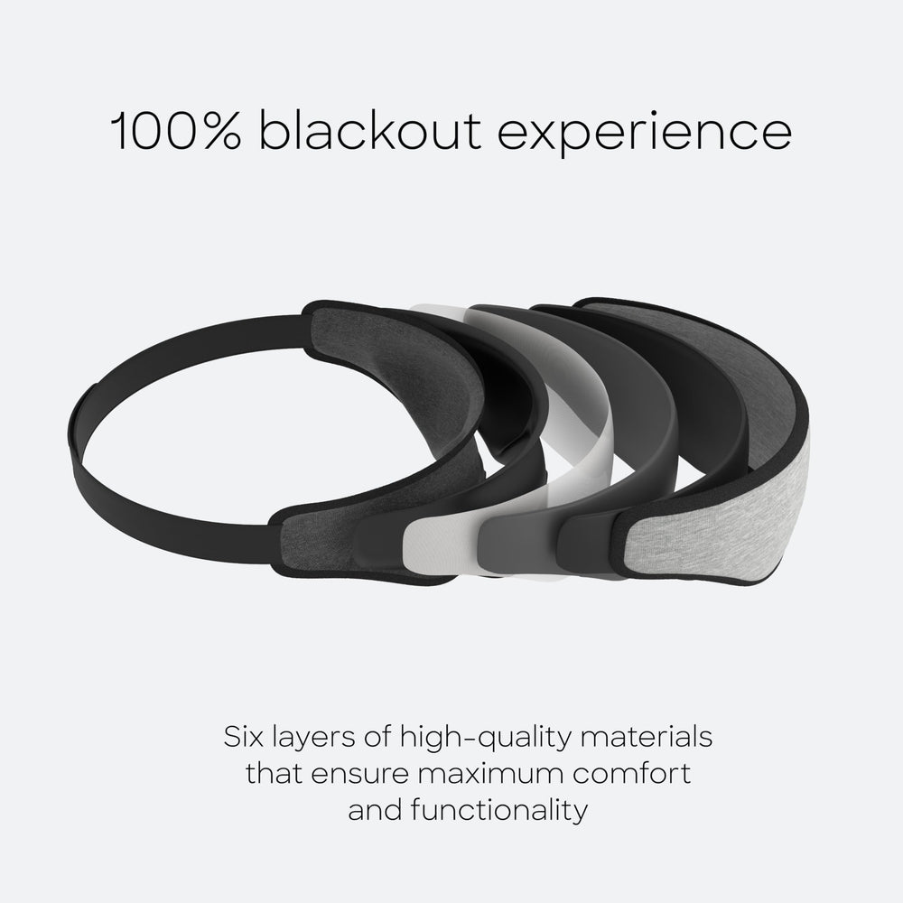 OSTRICH PILLOW eye mask uses soft, breathable fabric for comfort.