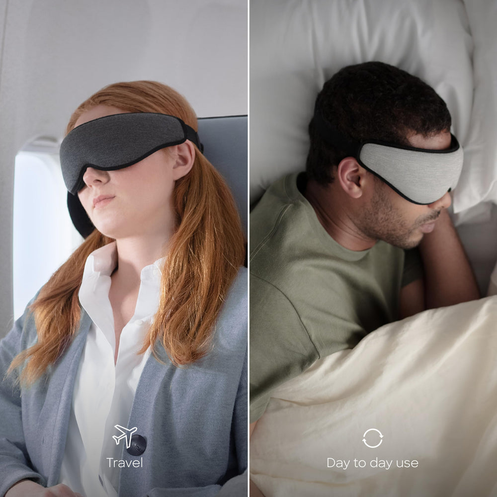 OSTRICH PILLOW eye mask includes a travel pouch for on-the-go naps.