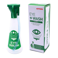 Copa OTOS de lavado ocular con diseño ergonómico para uso cómodo.