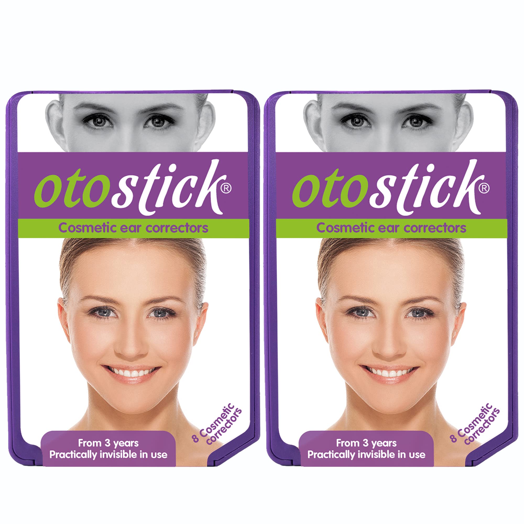 Otostick balance ear-corrector behind the ear for natural, discreet appearance.