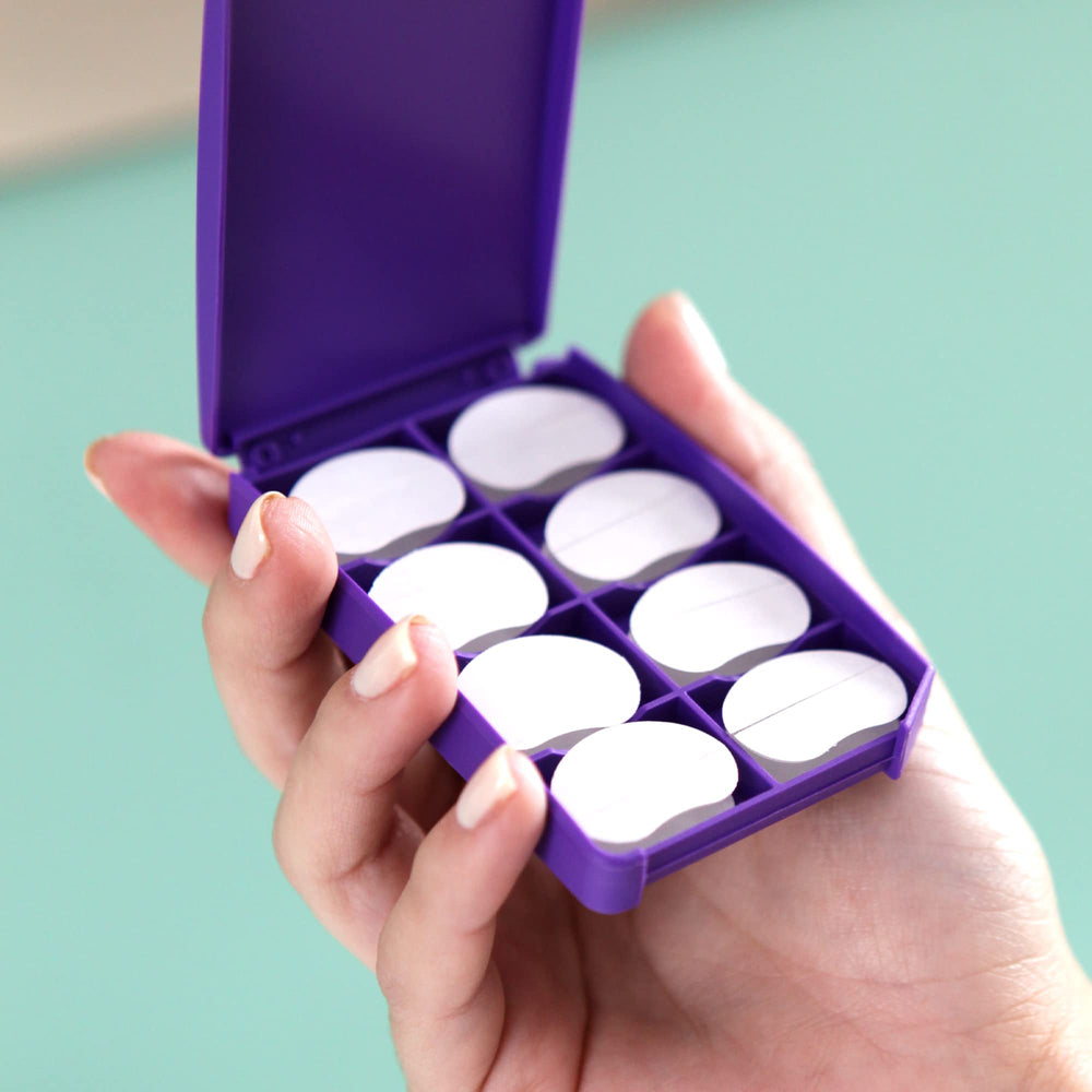 Otostick clear silicone patch adheres securely for all-day wear.