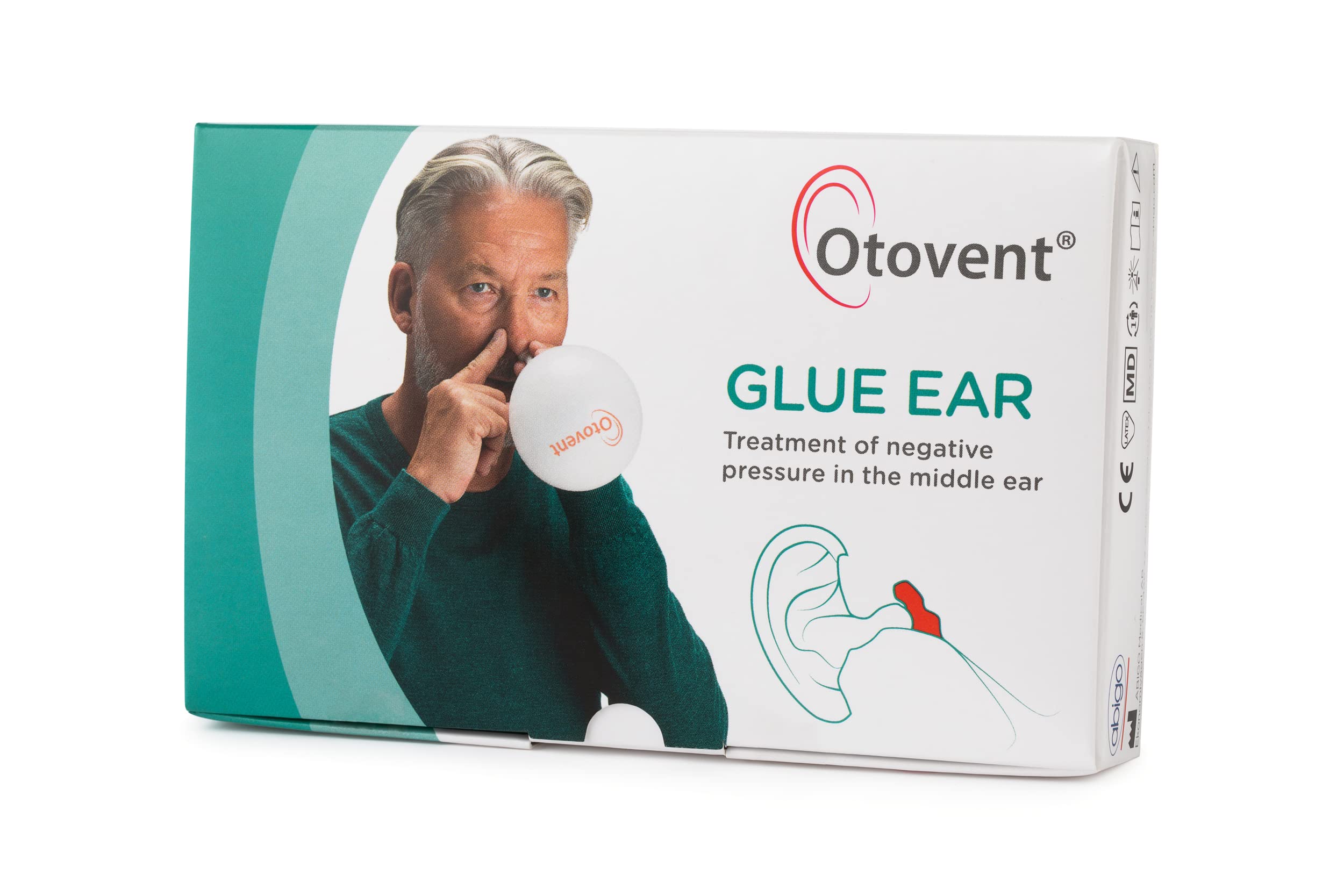 Otovent adult autoinflation device packshot showcasing a drug-free ear pressure aid