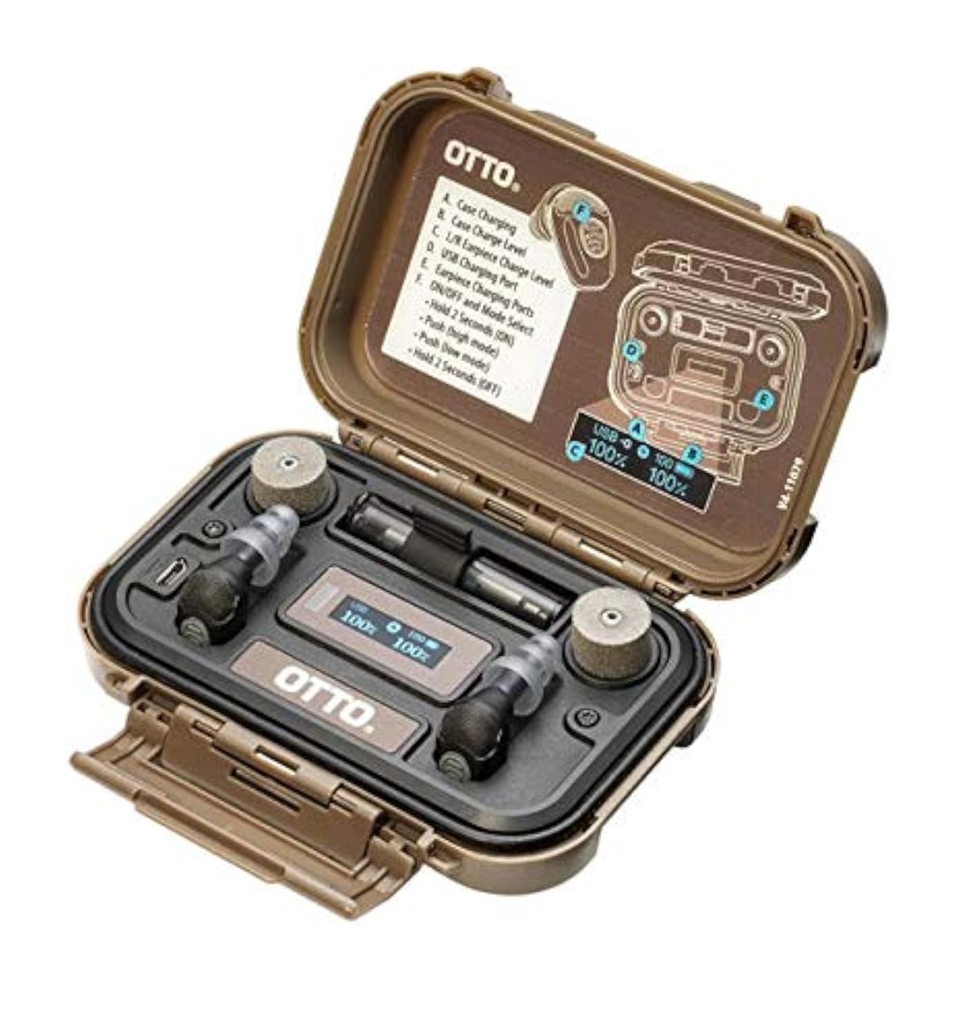 OTTO NoizeBarrier Micro on-ear design showing compact protection and comfort.
