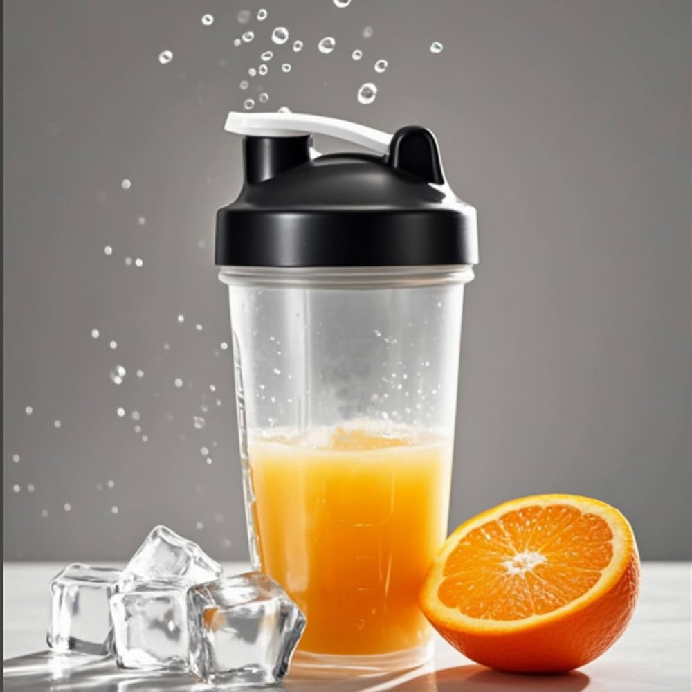 otylzto 2-pack shaker bottle side view for on-the-go hydration