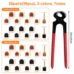 Puntas de tacón Oubaka de 8 mm para ajuste seguro y cómodo.