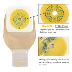 OUCHAN Carbou two-piece drainable pouch with closure for secure empties.