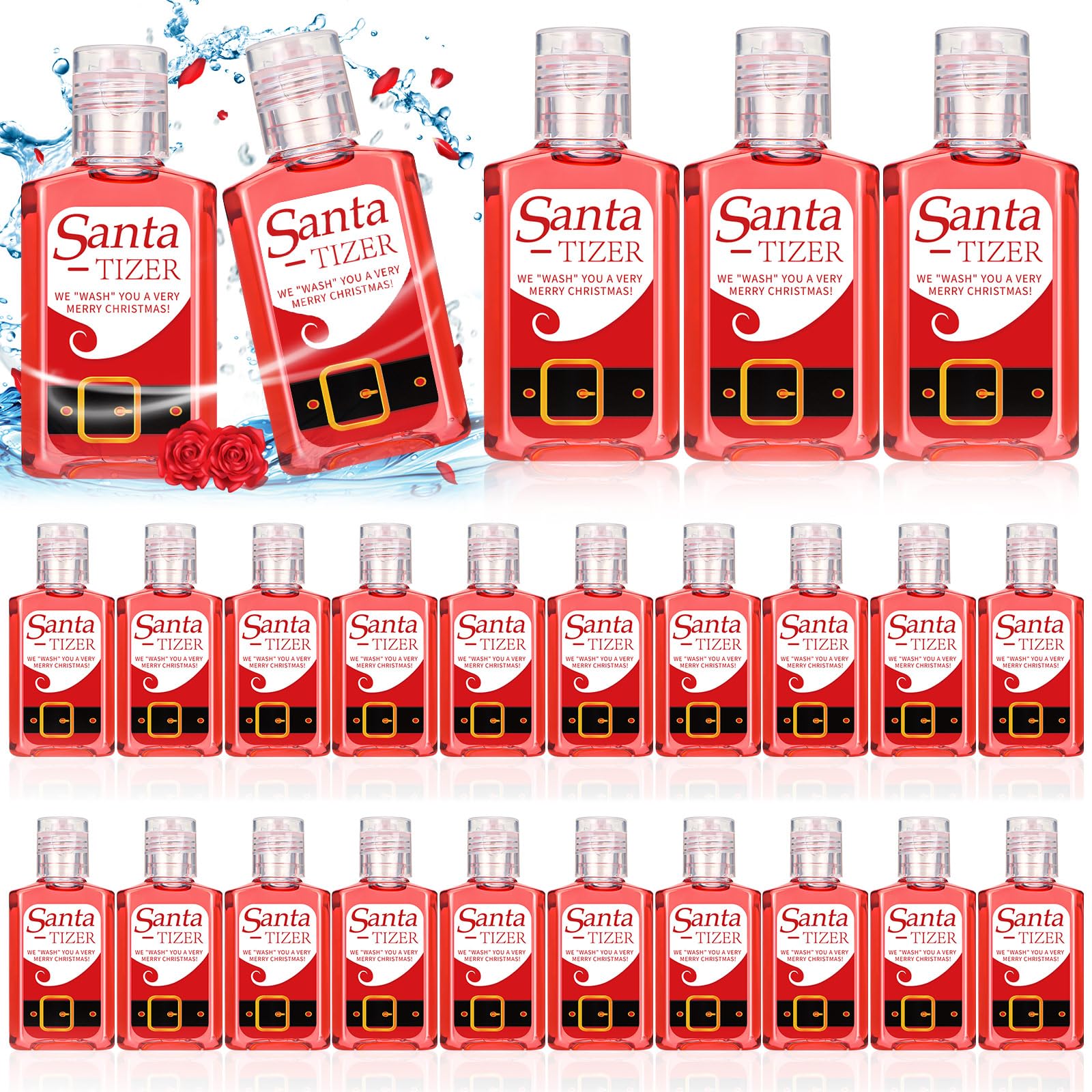 Oudain Santa hand sanitizer bulk pack with festive label for party favors