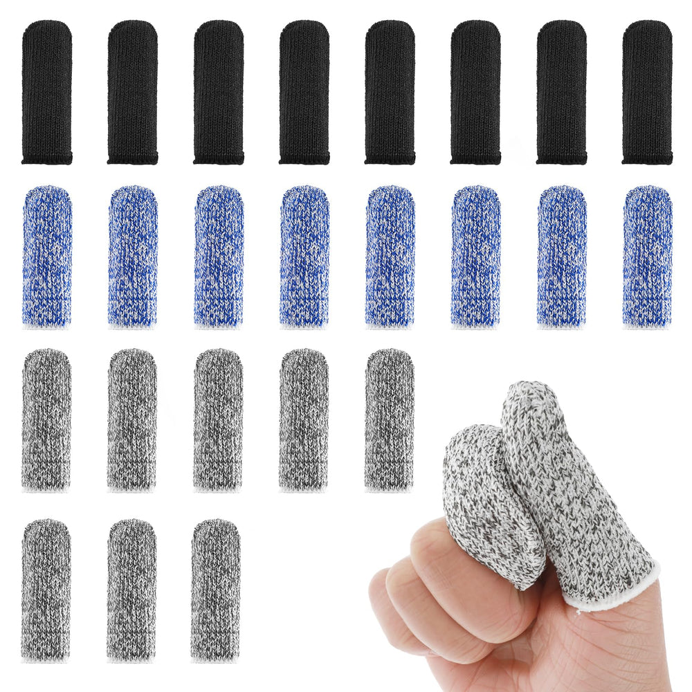 Ouligay finger cots blue pack protect fingertips during crafts and food prep.