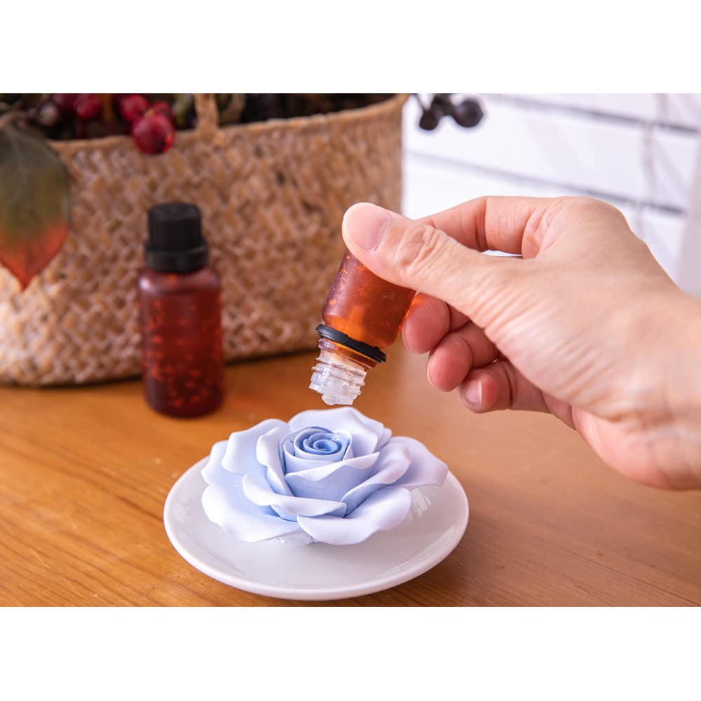 oumeiben difusor flor porcelana azul, regalo elegante y fragancia sutil.