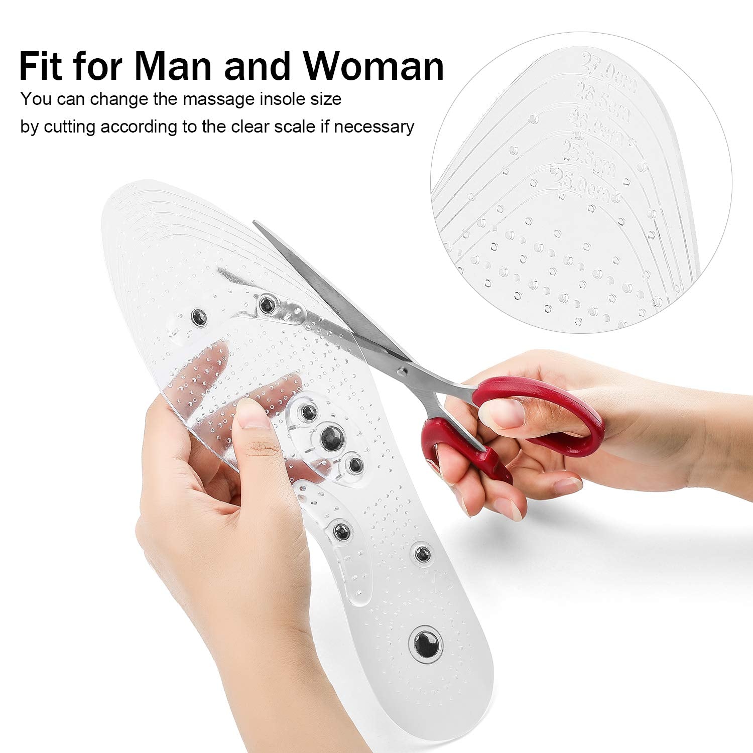Oumers three pairs magnetic insoles provide versatile use for family members.