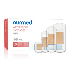 Ourmed curitas impermeables transparentes para heridas, protegen durante la ducha y la piscina.