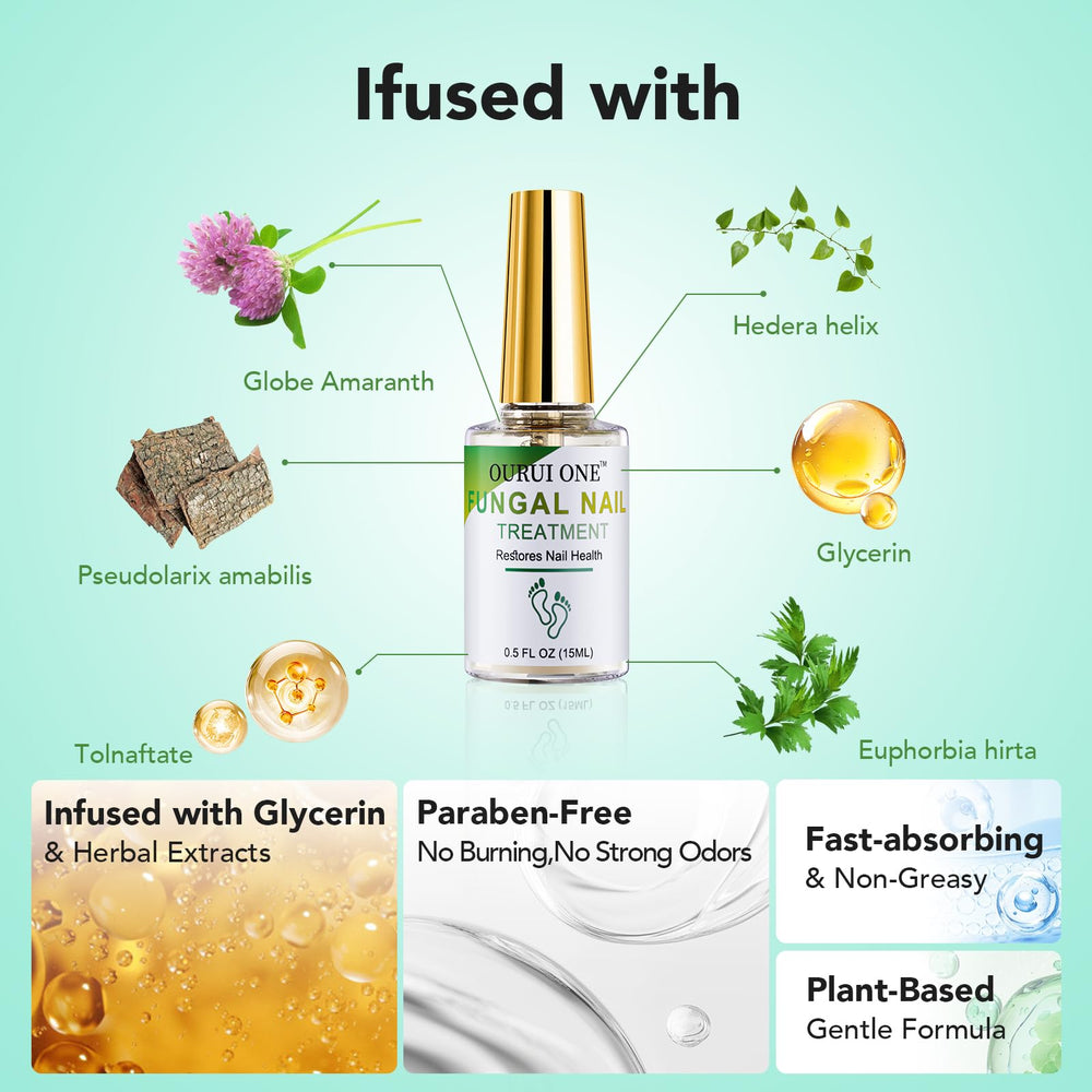 Ourui One nails growth section showing improvement over time