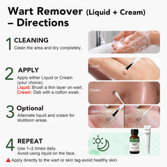 Ourui One Wart Remover liquid application showing targeted treatment steps