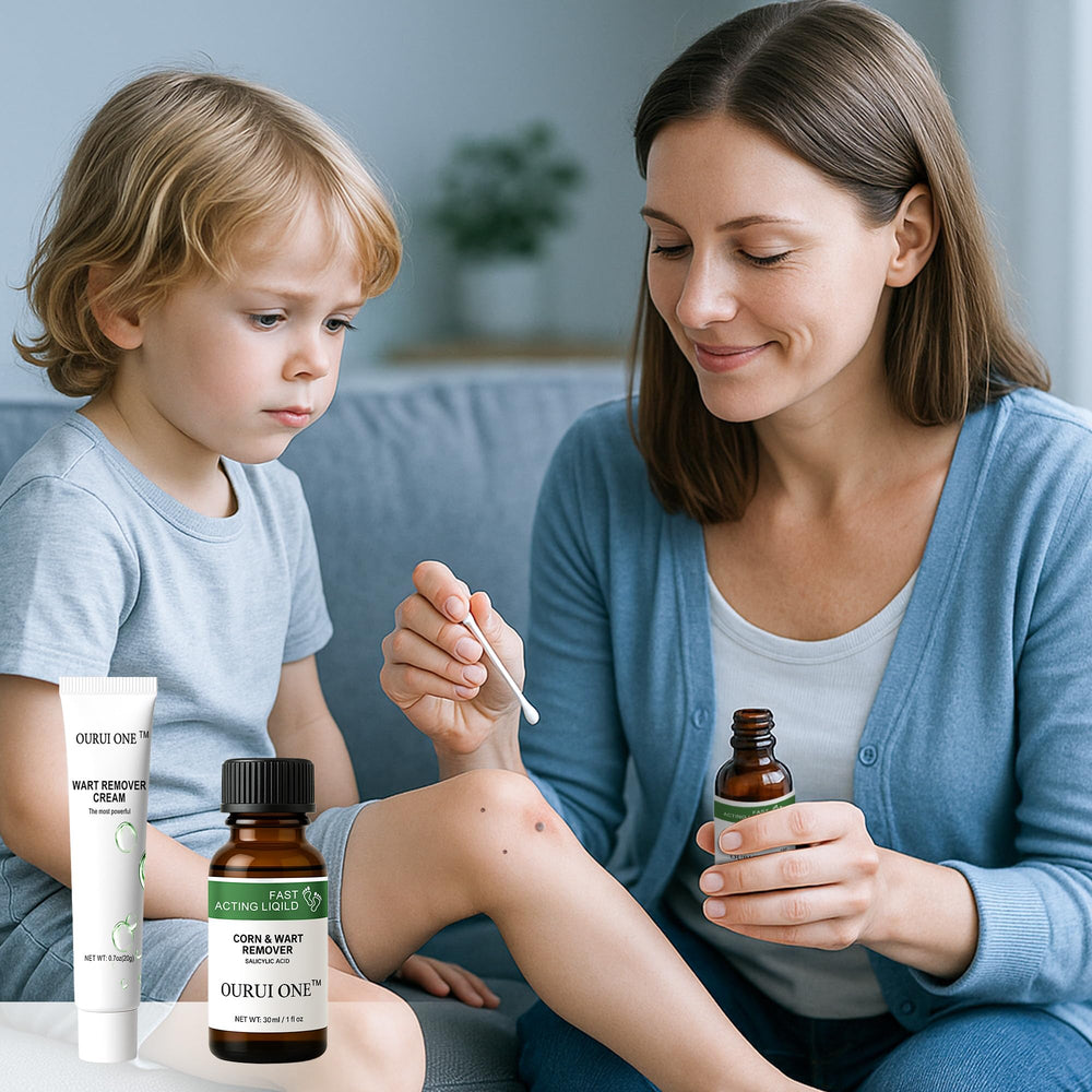 Ourui One Wart Remover plant based formula emphasizes dermatologist tested safety